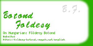 botond foldesy business card